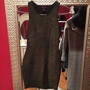 Animal print glittery dress